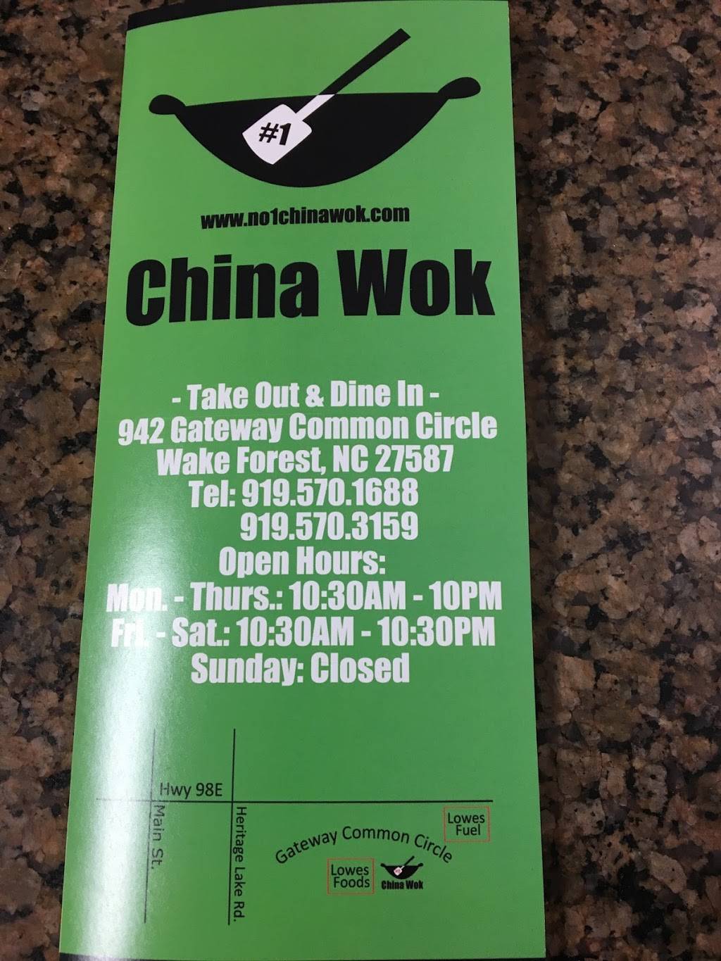 China Wok | restaurant | 942 Gateway Commons Cir, Wake Forest, NC 27587, USA | 9195701688 OR +1 919-570-1688