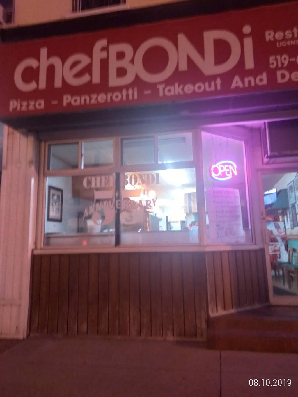 Chef Bondi Pizza Restaurant | restaurant | 640 Talbot St, St Thomas, ON N5P 1C8, Canada | 5196310845 OR +1 519-631-0845