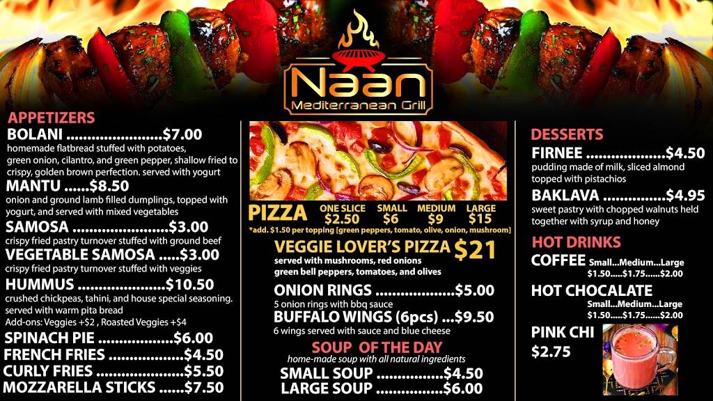 NAAN Mediterranean Grill | restaurant | 27 Woodbury Rd, Hicksville, NY 11801, USA | 5168275033 OR +1 516-827-5033