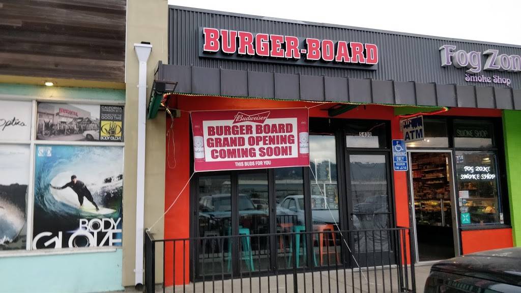 Burger Board | restaurant | 5430 CA-1, Pacifica, CA 94044, USA | 6507359900 OR +1 650-735-9900