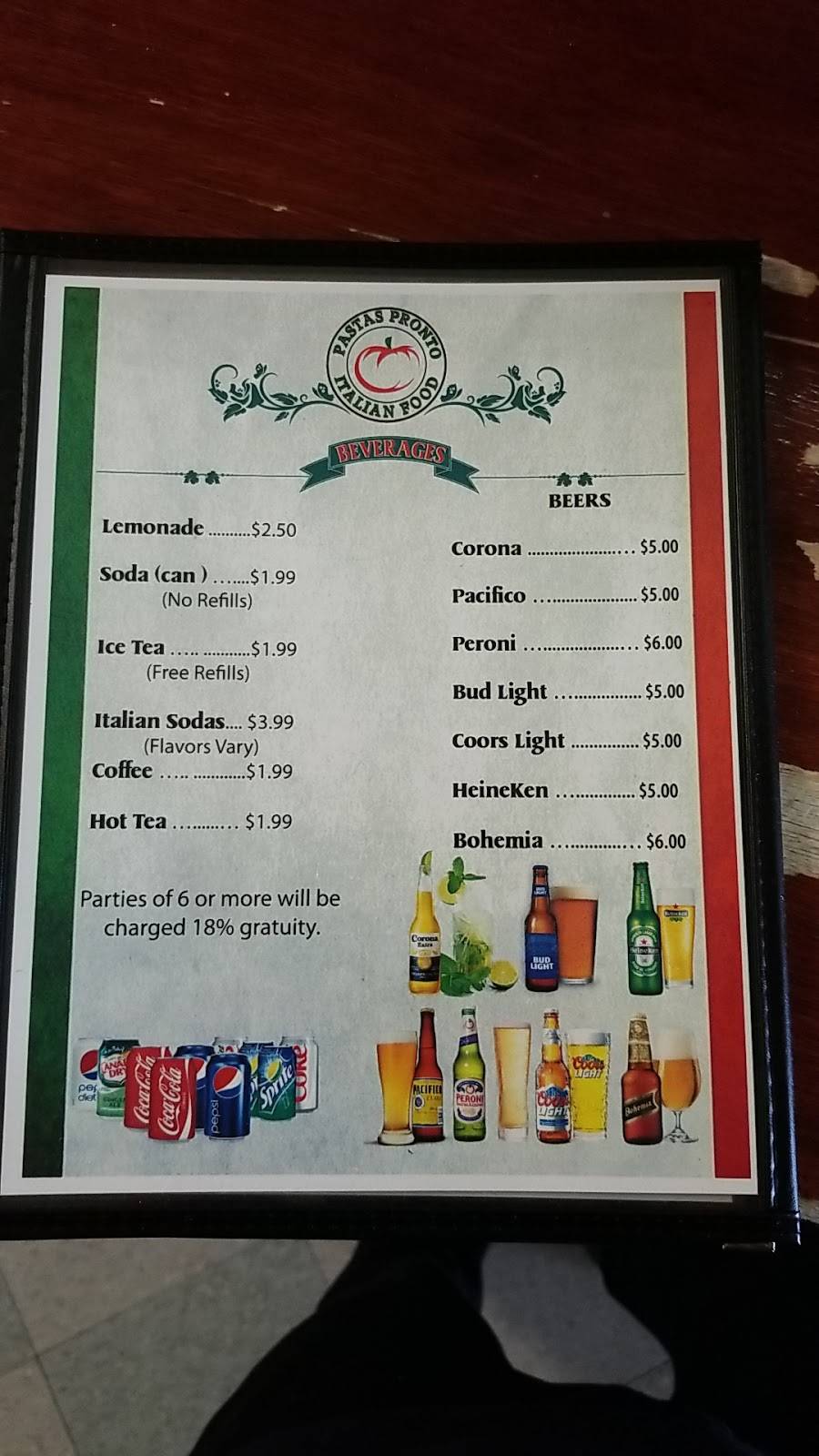 Pastas Pronto | restaurant | 2419 Coffee Rd, Modesto, CA 95355, USA | 2095492099 OR +1 209-549-2099