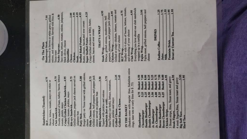 Chireno Country Cafe | restaurant | 716 Main St, Chireno, TX 75937, USA | 9363622371 OR +1 936-362-2371