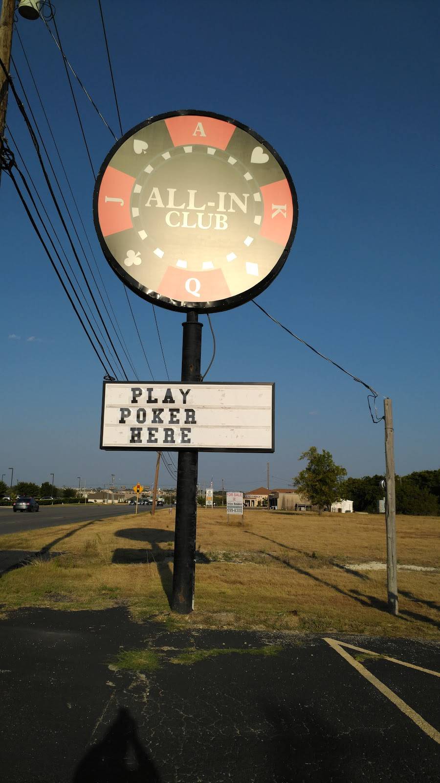 ALL-IN POKER CLUB | night club | 2100 E Elms Rd, Killeen, TX 76542, USA | 2544325525 OR +1 254-432-5525