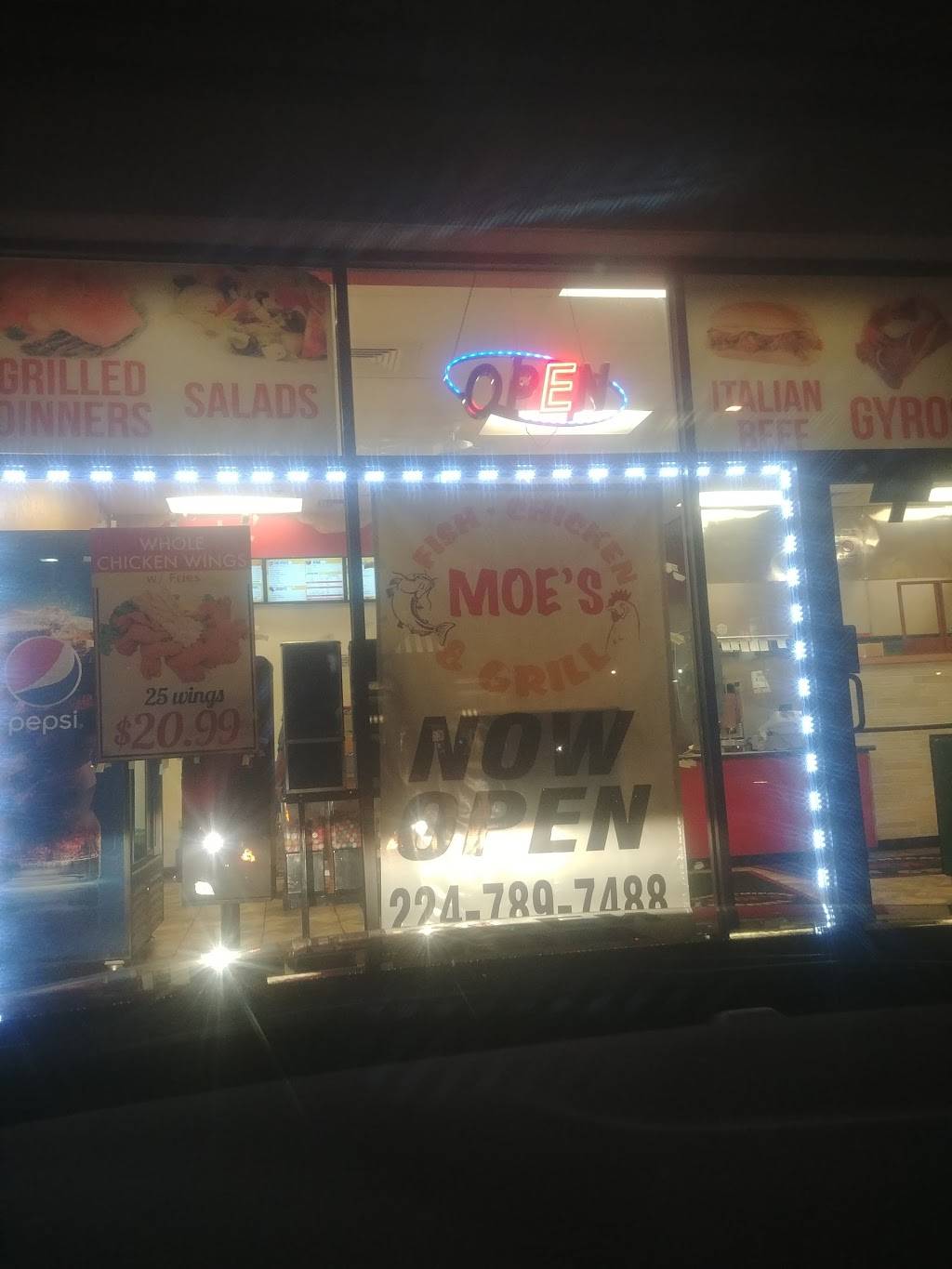 Moes Fish Chicken & Grill | restaurant | 2384 Sheridan Rd, Zion, IL 60099, USA | 2247897488 OR +1 224-789-7488
