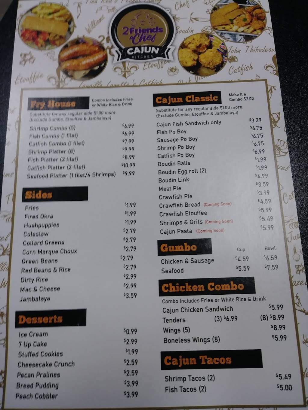 2 Friends And A Chef | restaurant | 8585 Memorial Blvd, Port Arthur, TX 77640, USA | 4093004636 OR +1 409-300-4636