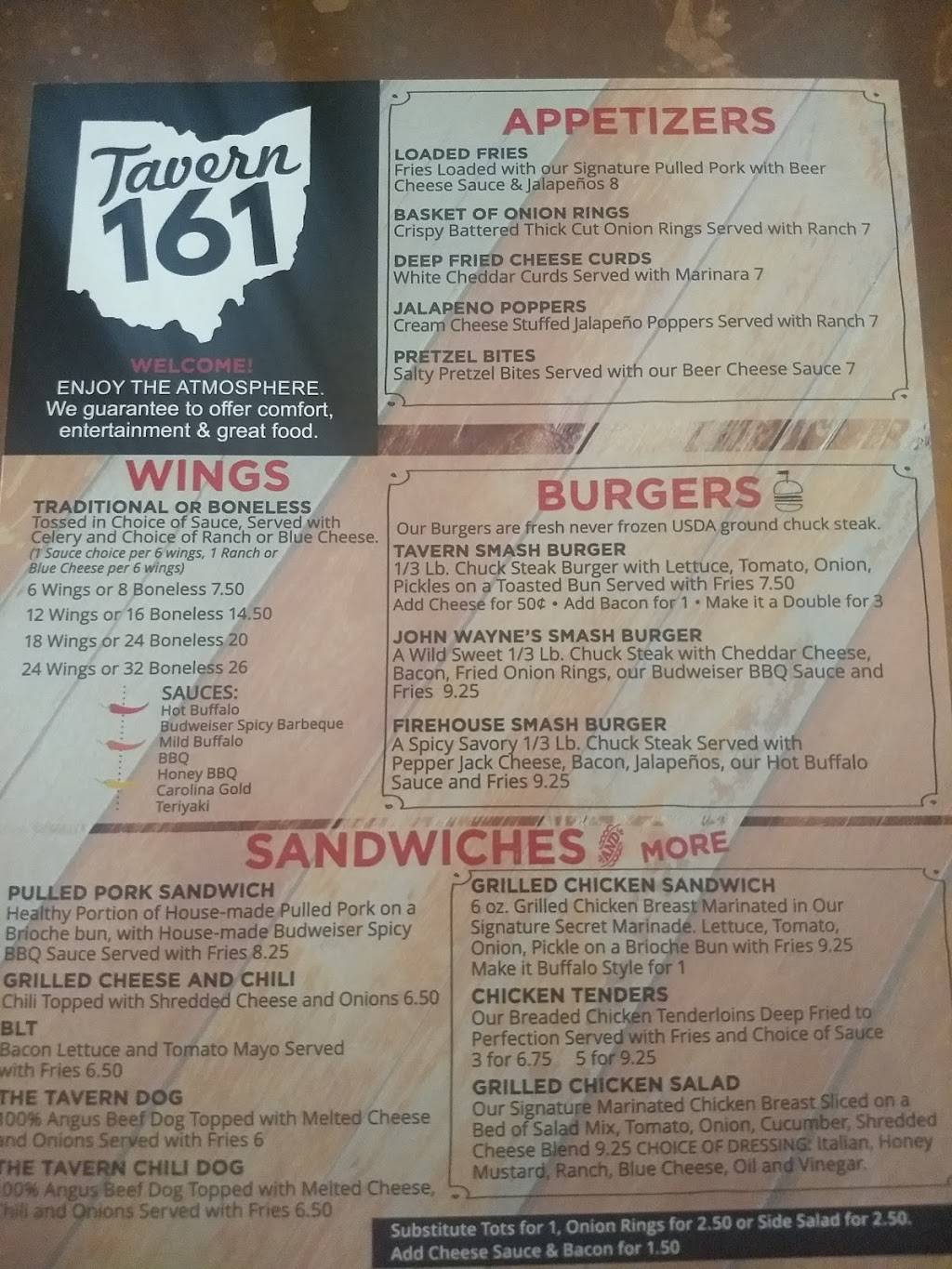 Tavern 161: Burgers, Pints and Bourbon | restaurant | 155 W Main St, Plain City, OH 43064, USA | 6145045986 OR +1 614-504-5986