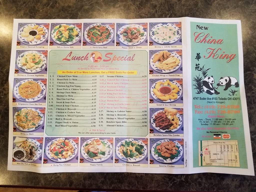 China King | restaurant | 4747 Suder Ave, Toledo, OH 43611, USA | 4197298788 OR +1 419-729-8788