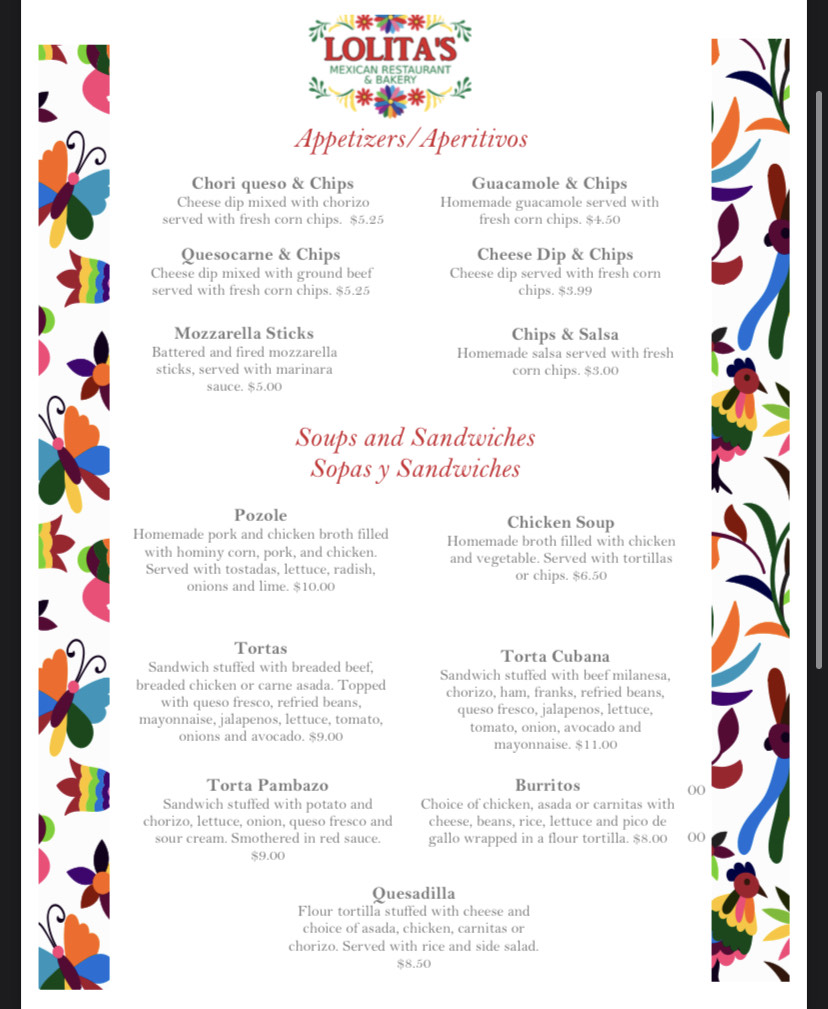 Lolitas Mexican Restaurant & Bakery | restaurant | 2235 Valor Dr, Winchester, VA 22601, USA | 5405508809 OR +1 540-550-8809