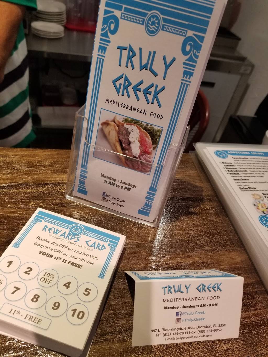 Truly Greek | restaurant | 887 E Bloomingdale Ave, Brandon, FL 33511, USA | 8133247933 OR +1 813-324-7933