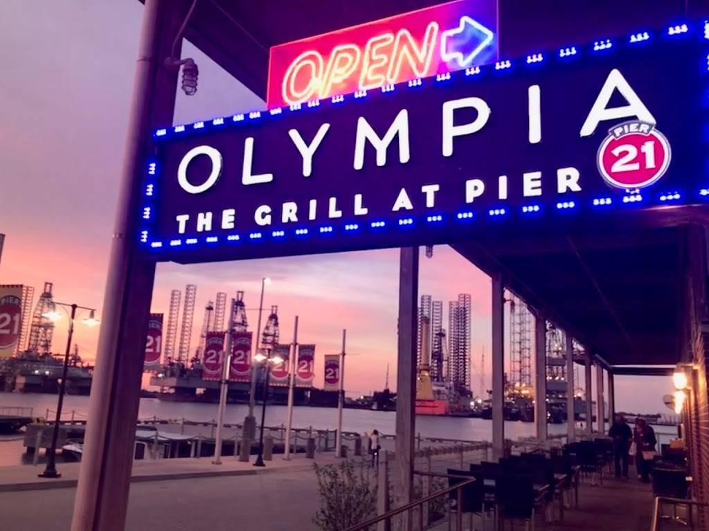 Olympia the Grill at Pier 21 | restaurant | 100 21st St, Galveston, TX 77550, USA | 4097650021 OR +1 409-765-0021