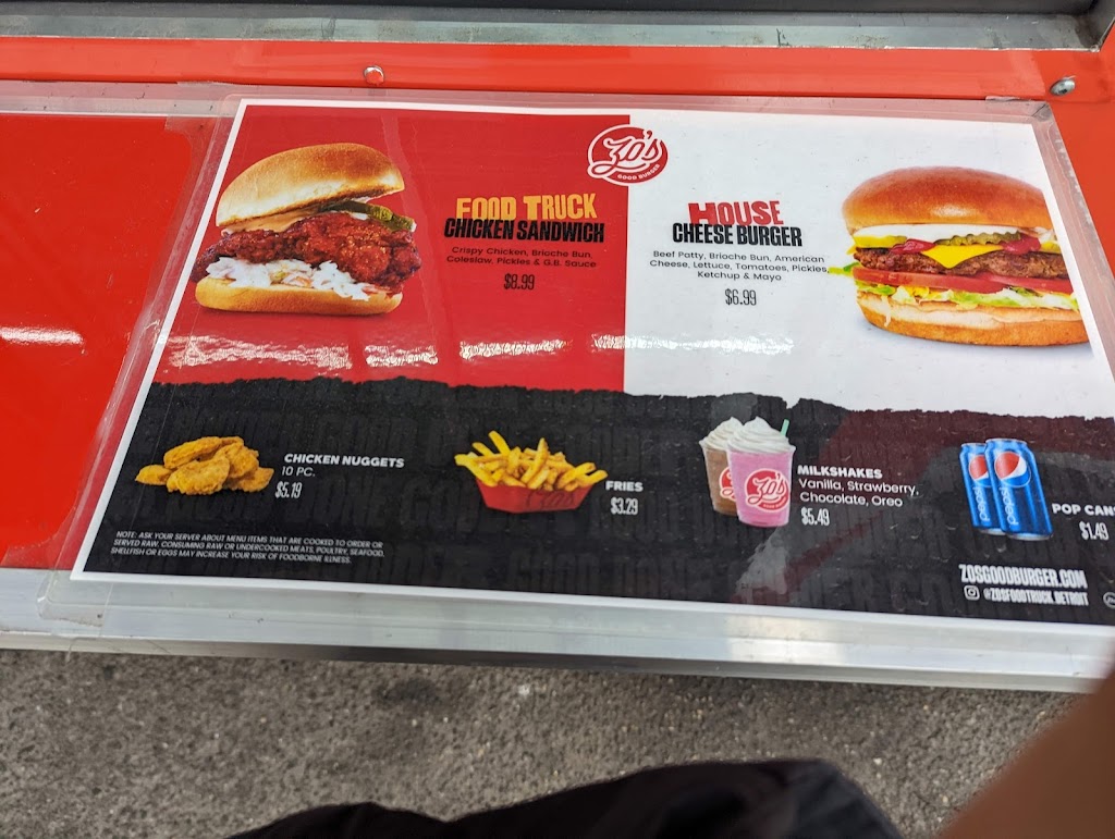 Zos Good Burger Food Truck | restaurant | 1237 Michigan Ave, Detroit, MI 48226, USA | 3135986213 OR +1 313-598-6213