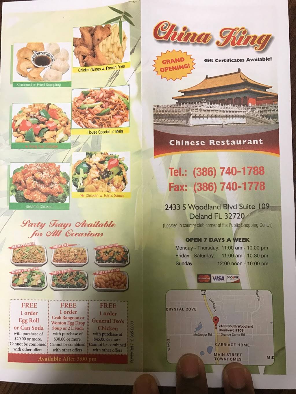 China King | restaurant | 2433 S Woodland Blvd, DeLand, FL 32720, USA | 3867401788 OR +1 386-740-1788