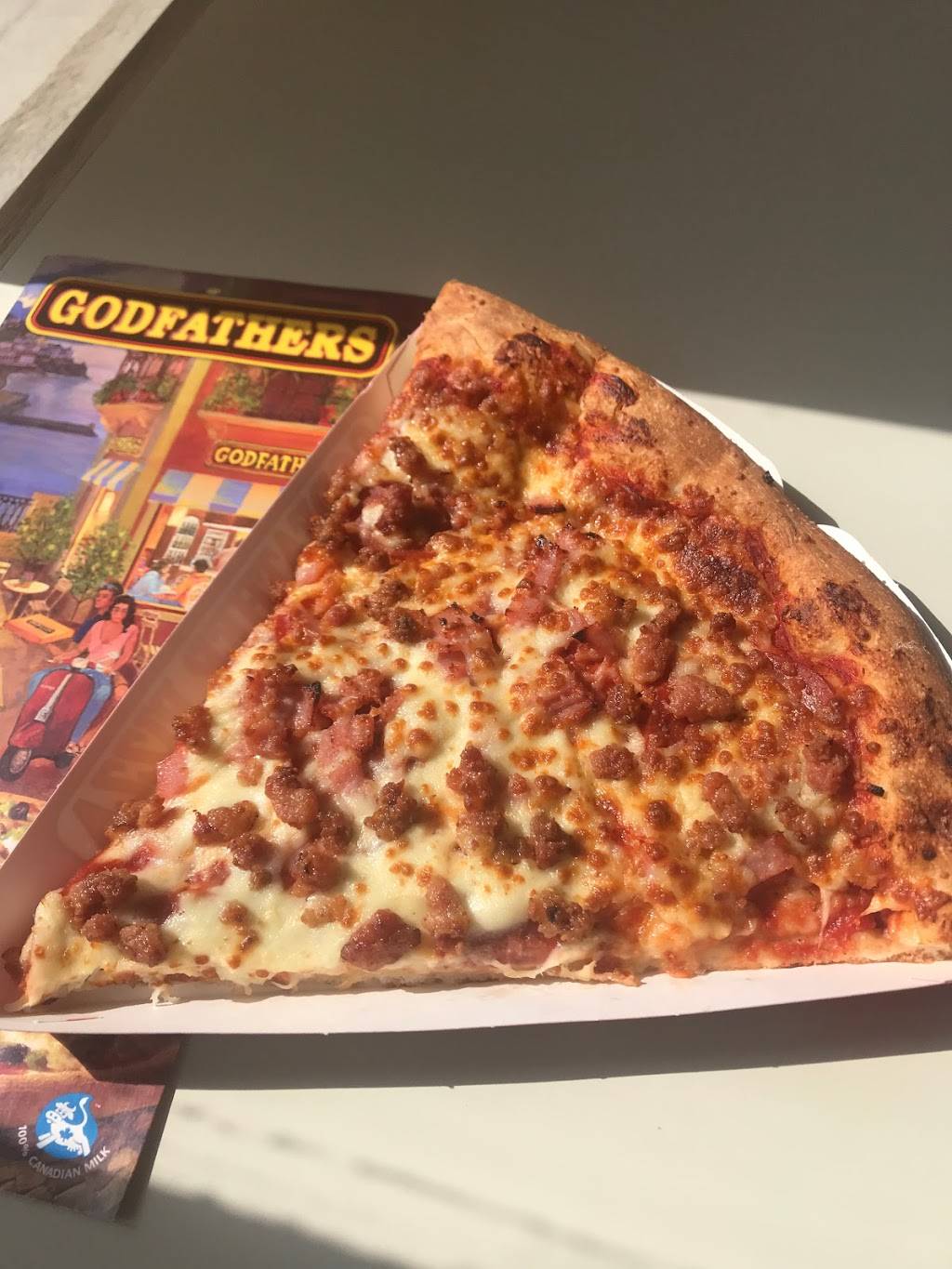 Godfathers Pizza | restaurant | 333 James St, Delhi, ON N4B 2B6, Canada | 5195821112 OR +1 519-582-1112