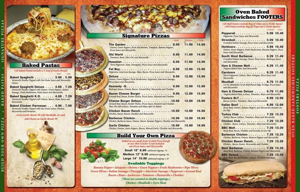 Footers Pizza | restaurant | 248 S 7th St, Terre Haute, IN 47807, USA | 8122354200 OR +1 812-235-4200