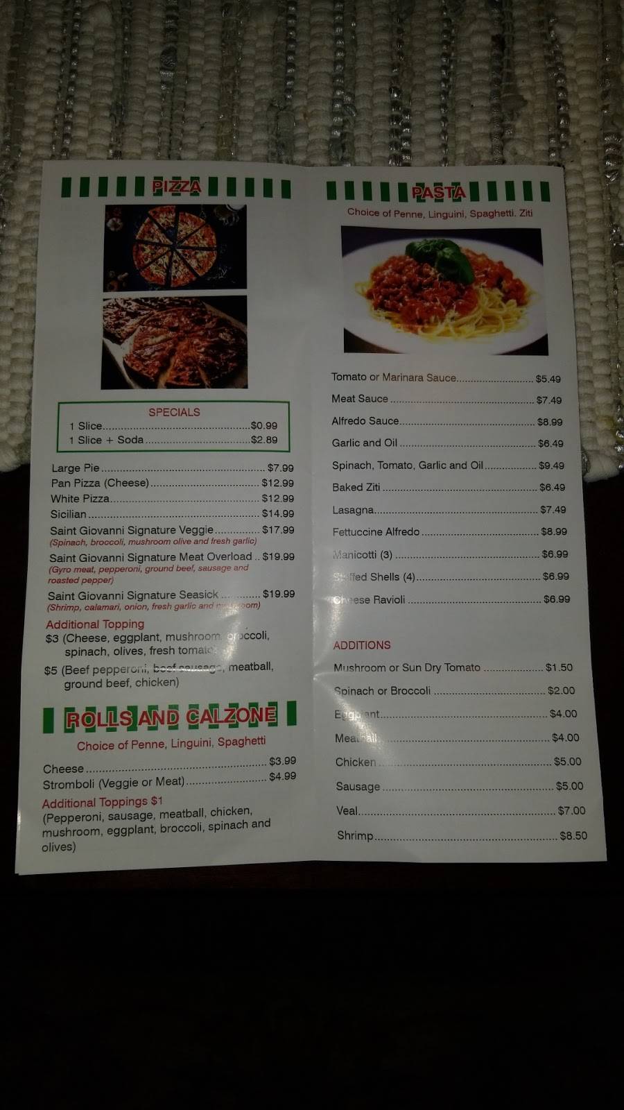 Saint Giovanni | restaurant | 8622 4th Ave, Brooklyn, NY 11209, USA | 7183335123 OR +1 718-333-5123