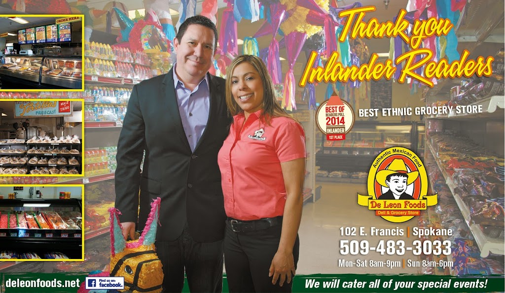 De Leon Foods | bakery | 102 E Francis Ave, Spokane, WA 99208, USA | 5094833033 OR +1 509-483-3033