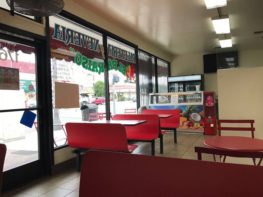 El Paraiso Ice Cream & Fruit Bars | restaurant | 1760 E Florence Ave, Los Angeles, CA 90001, USA | 3235872073 OR +1 323-587-2073