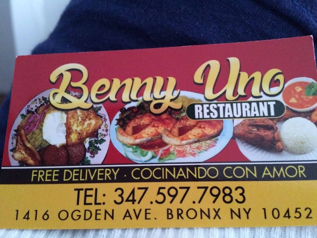 Benny Uno | restaurant | 1416 Ogden Ave, Bronx, NY 10452, USA | 3475977983 OR +1 347-597-7983