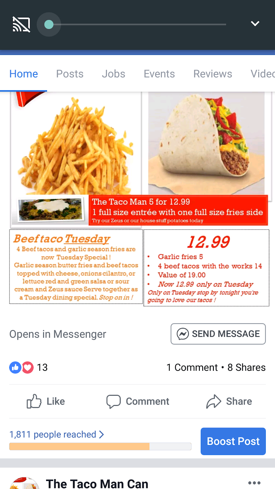 Taco Man | restaurant | 603 W Commercial St, Mazomanie, WI 53560, USA | 6084011150 OR +1 608-401-1150