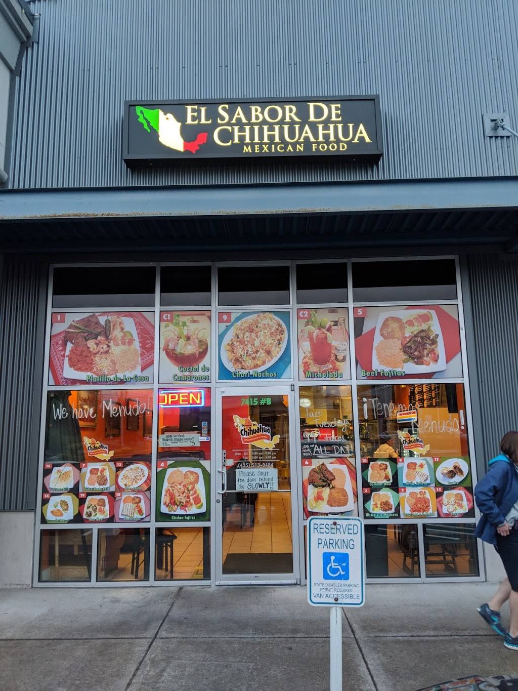 El Sabor de Chihuahua | restaurant | 7405 Hardeson Rd #B, Everett, WA 98203, USA | 4255130484 OR +1 425-513-0484