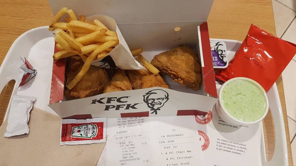 KFC | meal takeaway | 999 Upper Wentworth St, Hamilton, ON L9A 4X5, Canada | 9053186565 OR +1 905-318-6565