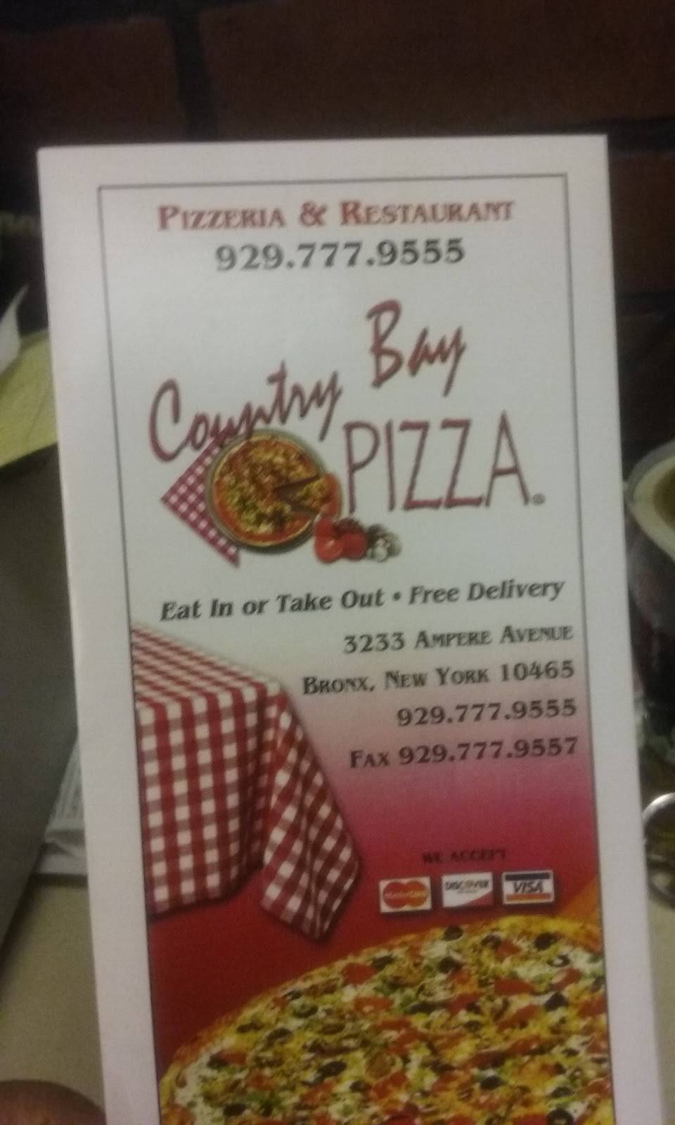 Country Bay Pizza | restaurant | 3233 Ampere Ave, Bronx, NY 10465, USA | 9293090507 OR +1 929-309-0507