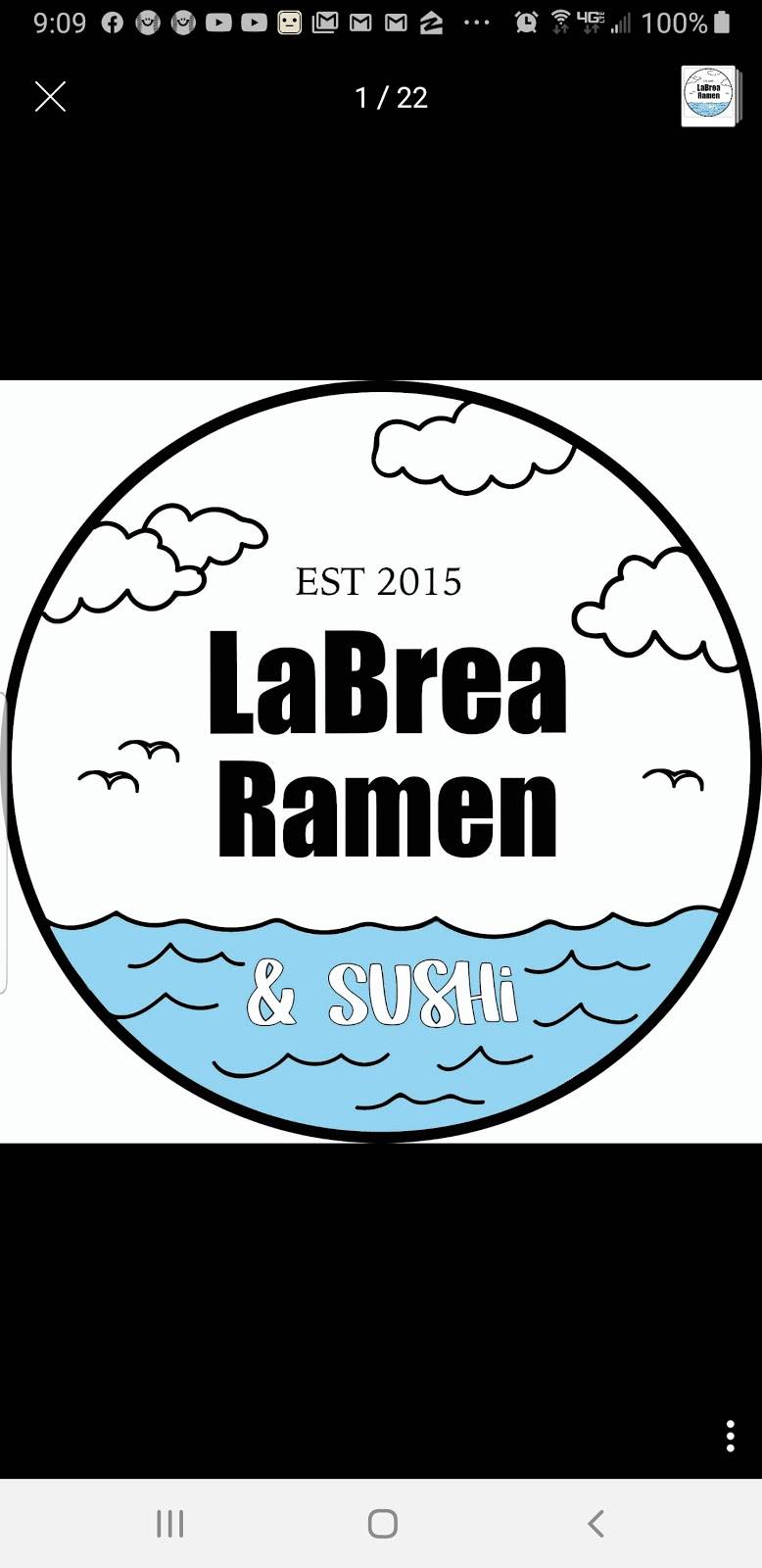 La Brea Ramen and sushi | restaurant | 5224 Wilshire Blvd, Los Angeles, CA 90036, USA | 2135370033 OR +1 213-537-0033