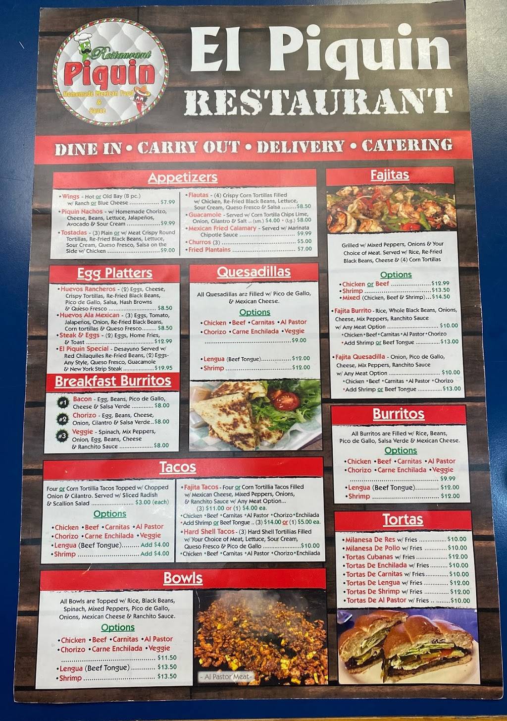 El Piquin Restaurant 2 | restaurant | 162 Carroll Island Rd, Middle River, MD 21220, USA | 4103446512 OR +1 410-344-6512