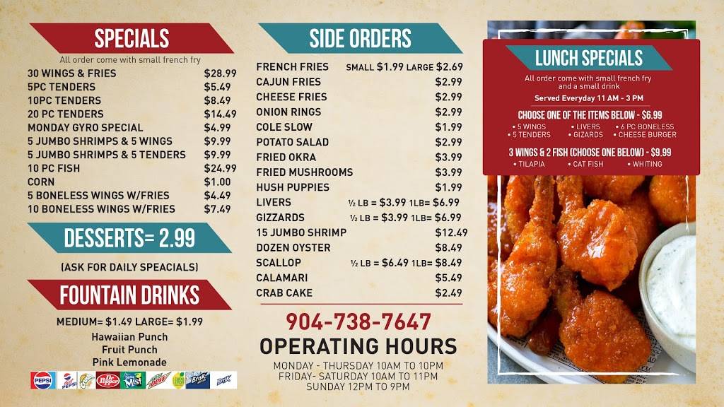 Chicken and Fish House | restaurant | 3646 Blanding Blvd, Jacksonville, FL 32210, USA | 9047387647 OR +1 904-738-7647