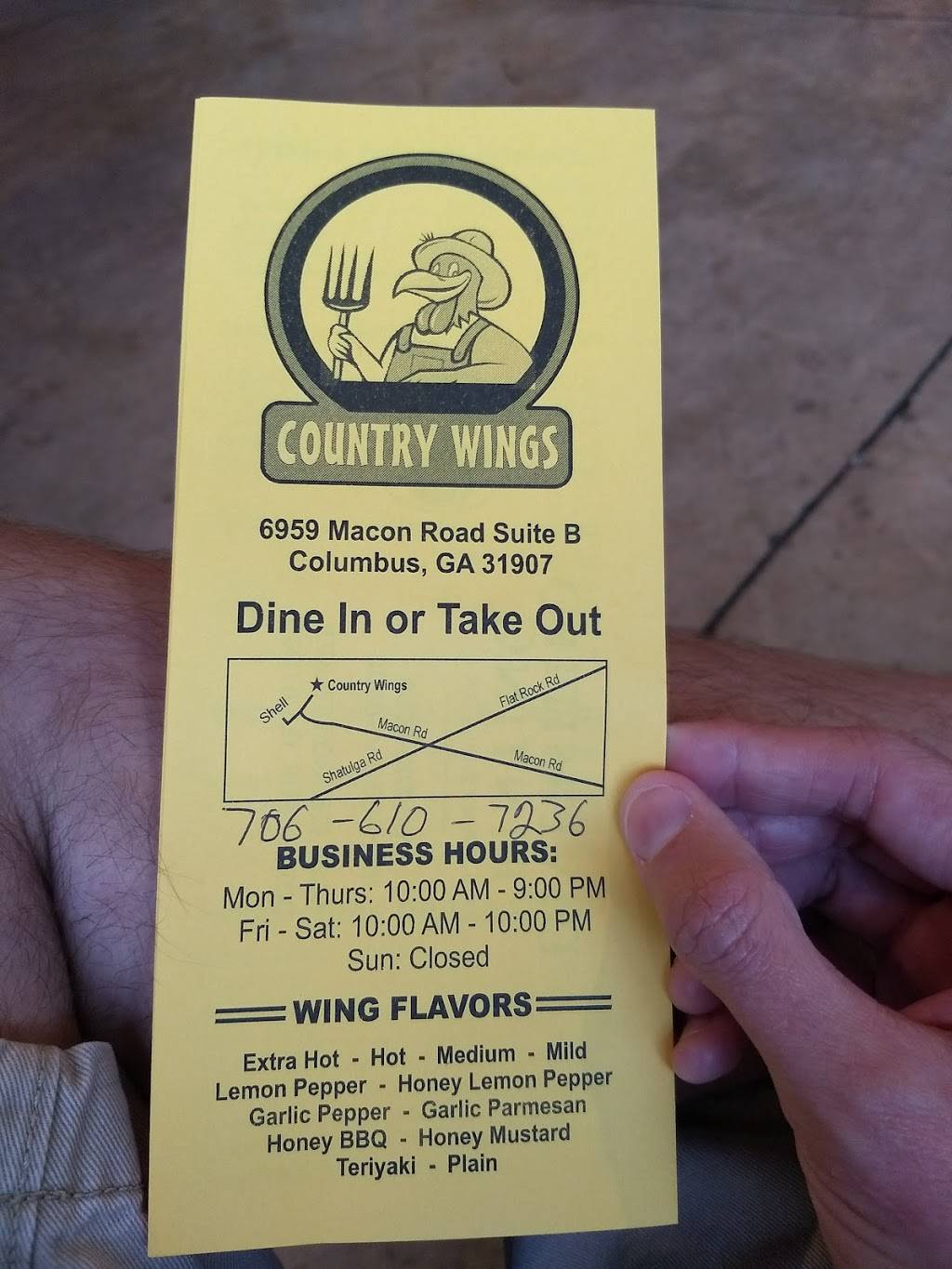 Country Wings | restaurant | 6959 Macon Rd Suite B, Columbus, GA 31907, USA | 7066107236 OR +1 706-610-7236