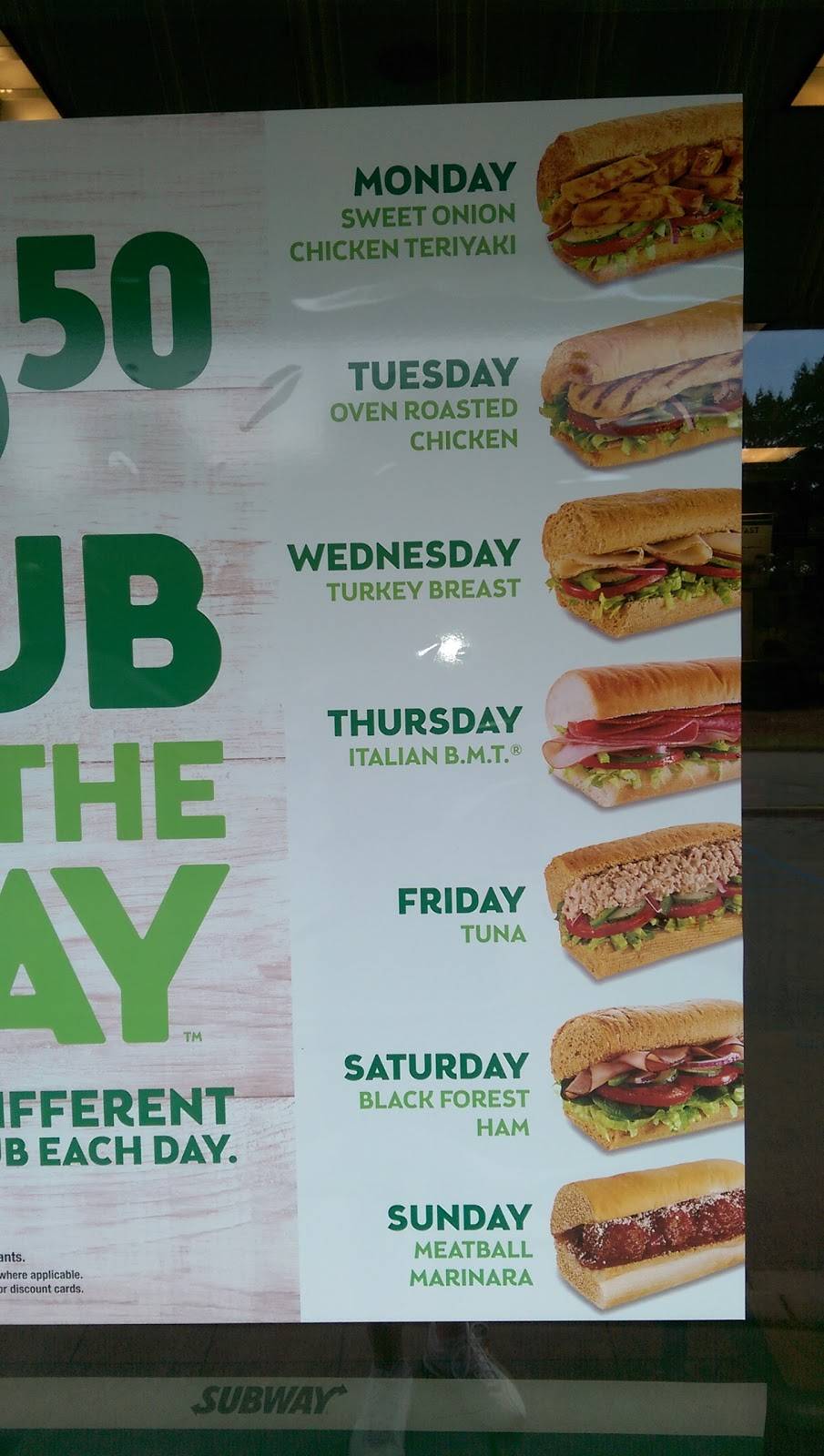 Subway | restaurant | 2550 Mall Rd, Florence, AL 35630, USA | 2567609148 OR +1 256-760-9148