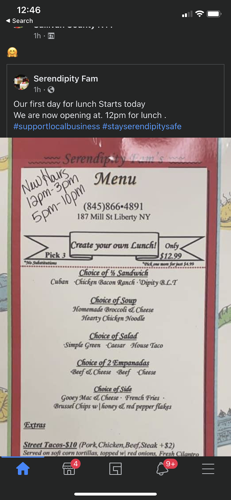 Serendipity fam | restaurant | 187 Mill St, Liberty, NY 12754, USA | 8458664891 OR +1 845-866-4891