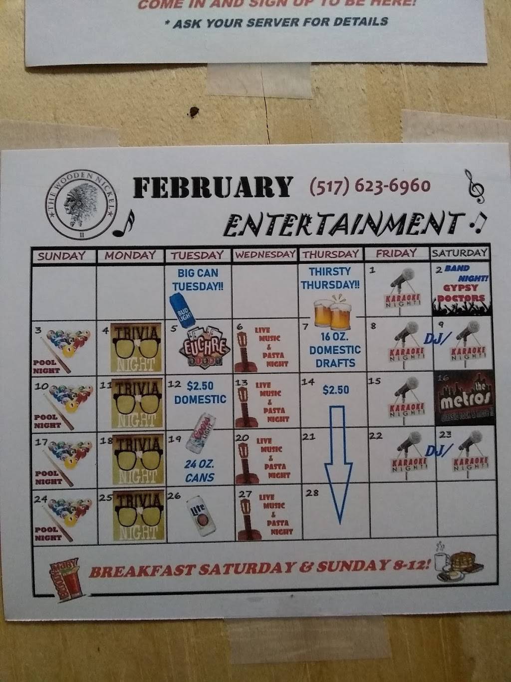 Wooden Nickel Cafe | restaurant | 5132, 1029 Jackson St, Dansville, MI 48819, USA | 5176236000 OR +1 517-623-6000