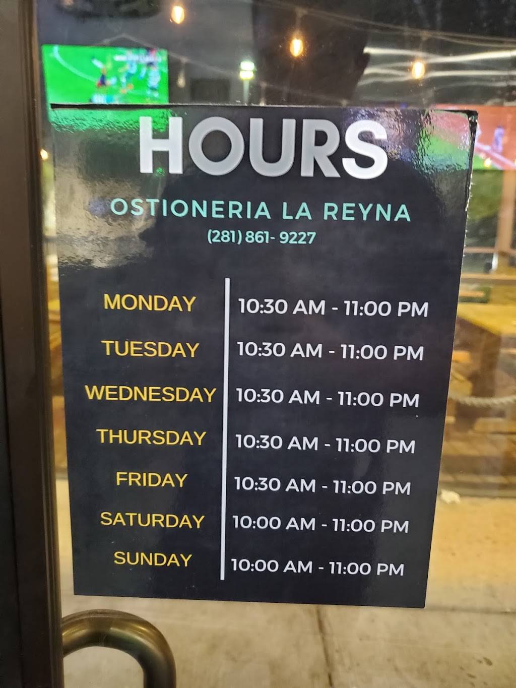 Ostioneria La Reyna | restaurant | 6031 Hwy 6 N Suite 17, Houston, TX 77084, USA | 2818619227 OR +1 281-861-9227