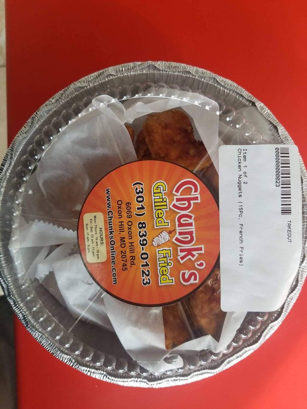 Chunks Grilled & Fried | meal takeaway | 6069 Oxon Hill Rd, Oxon Hill, MD 20745, USA | 3018390123 OR +1 301-839-0123