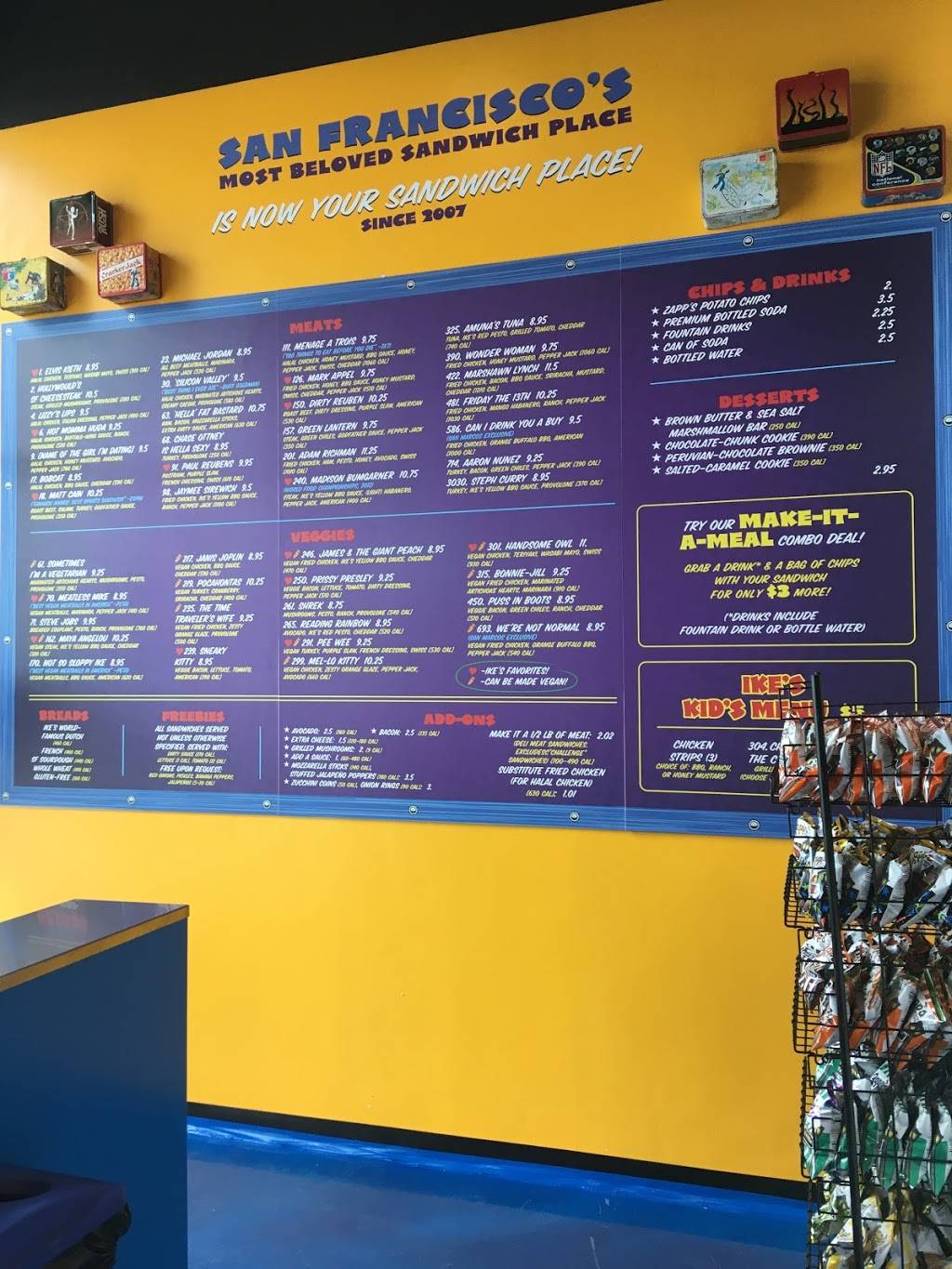 Ikes Sandwiches | restaurant | 301 N Guadalupe St Ste 154, San Marcos, TX 78666, USA | 5126677691 OR +1 512-667-7691