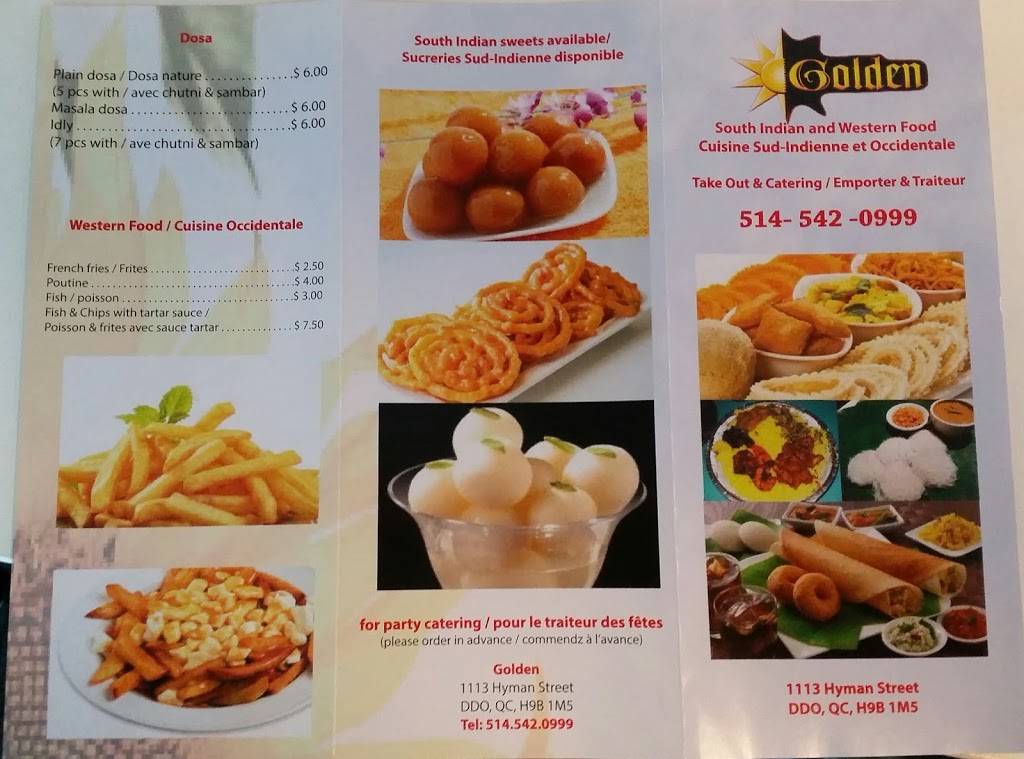 Golden | meal takeaway | 1113 Rue Hyman Drive, Dollard-des-Ormeaux, QC H9B 1M5, Canada | 5145420999 OR +1 514-542-0999