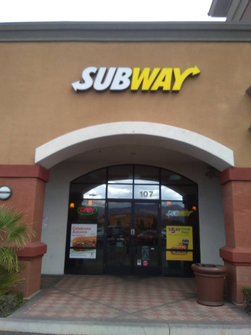 Subway Restaurants | restaurant | Craig Marketplace, 7121 W Craig Rd Suite 107, Las Vegas, NV 89129, USA | 7027377827 OR +1 702-737-7827
