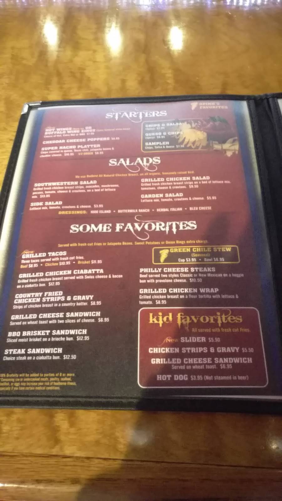 Spinns Burger & Beer | restaurant | 4411 Montaño Rd NW, Albuquerque, NM 87120, USA | 5058996180 OR +1 505-899-6180