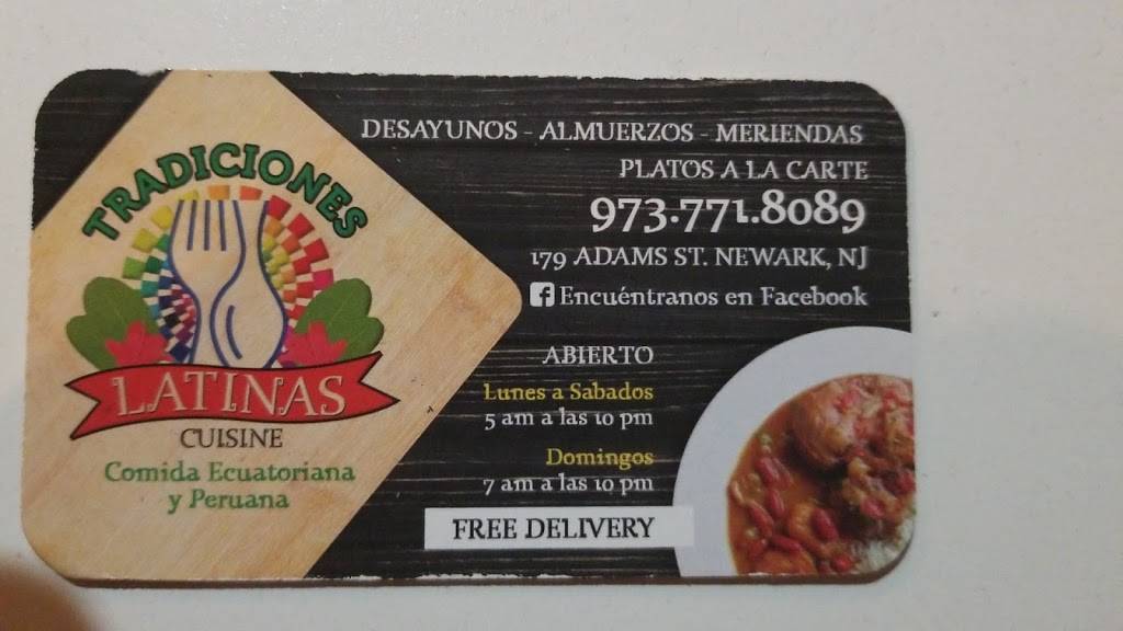 Tradiciones Latinas Cuisine | restaurant | 179 Adams St, Newark, NJ 07105, USA | 9737718089 OR +1 973-771-8089