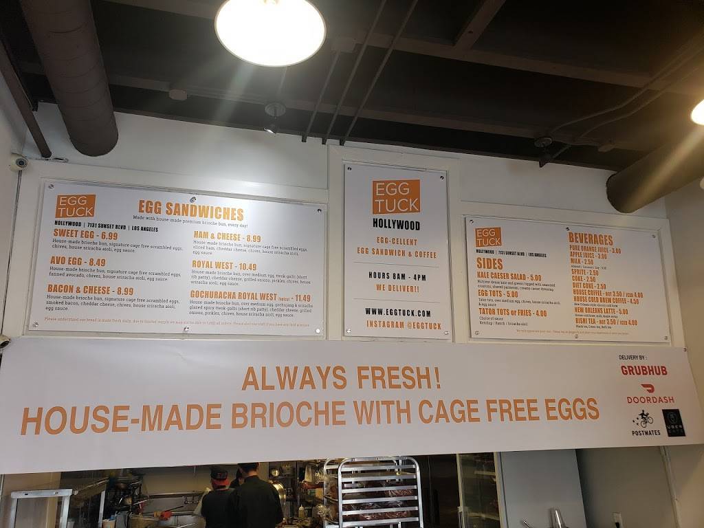 EGG TUCK HOLLYWOOD | restaurant | 7131 Sunset Blvd unit b, Los Angeles, CA 90046, USA | 3233805762 OR +1 323-380-5762