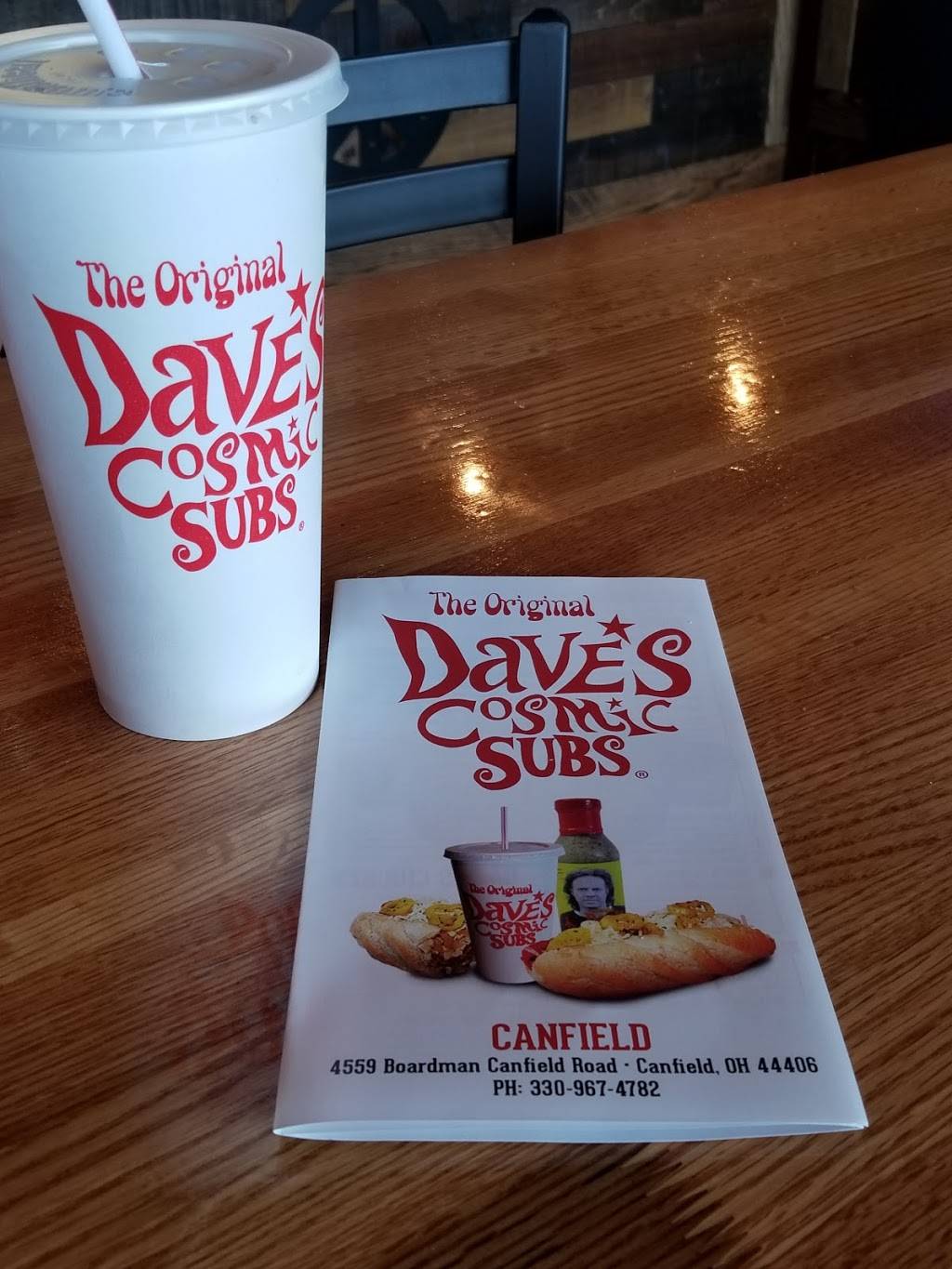 Daves Cosmic Subs | restaurant | 4559 Boardman-Canfield Rd, Canfield, OH 44406, USA | 3309674782 OR +1 330-967-4782