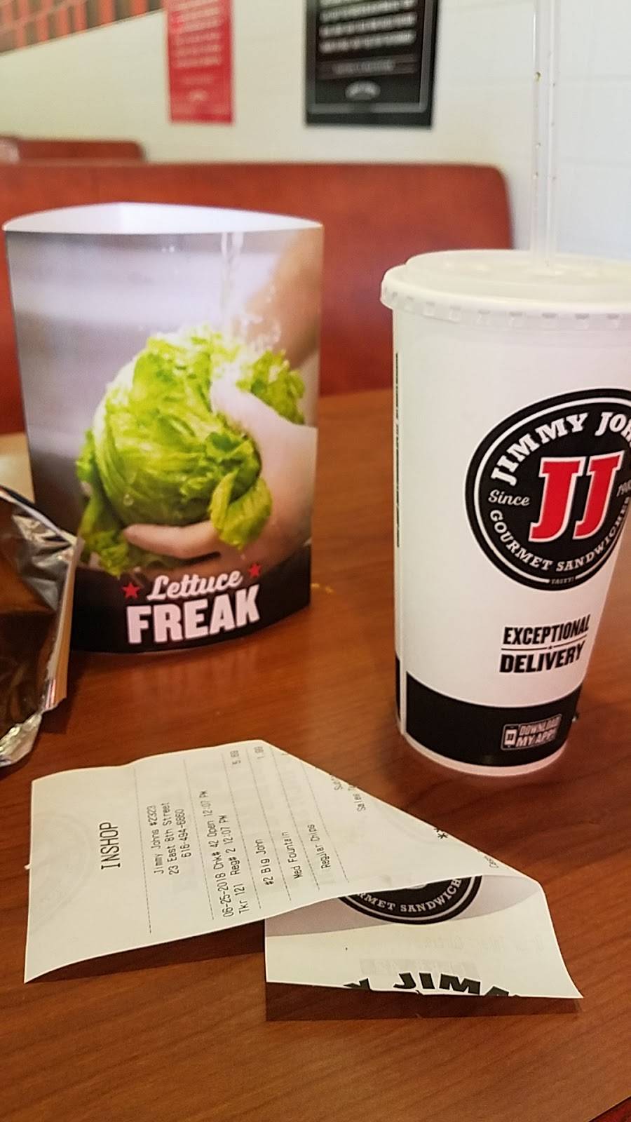 Jimmy Johns | meal delivery | 23 E 8th St, Holland, MI 49423, USA | 6164946860 OR +1 616-494-6860