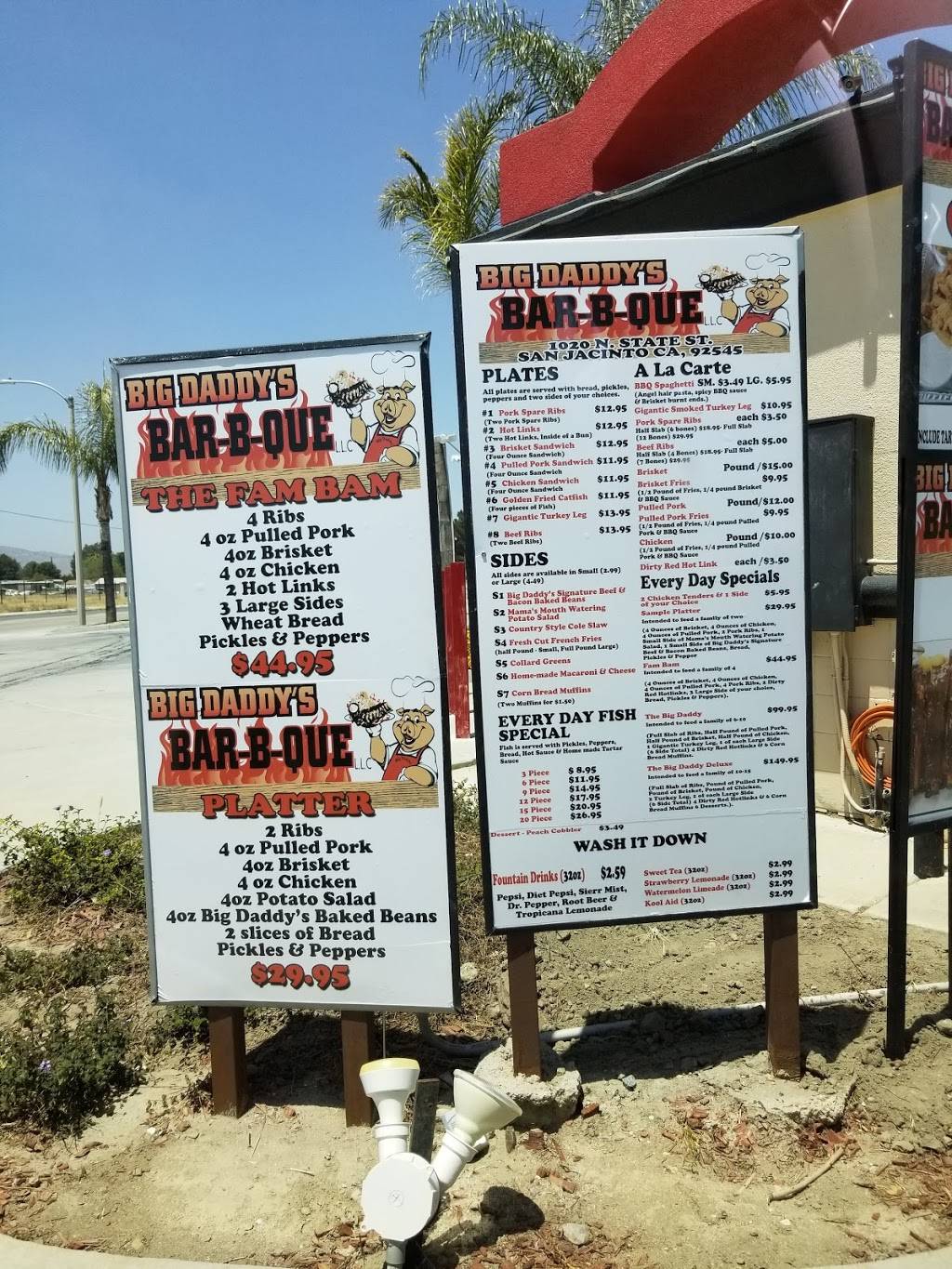 Big Daddys Bar-B-Que | restaurant | 1020 N State St, San Jacinto, CA 92583, USA | 9516541923 OR +1 951-654-1923
