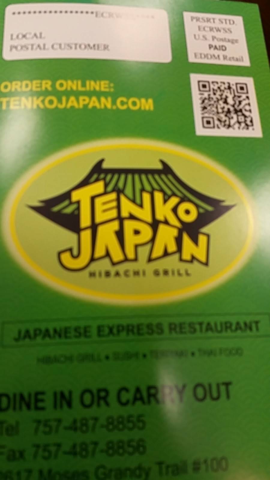 Tenko Japan | restaurant | 2617 Moses Grandy Trail, Chesapeake, VA 23323, USA | 7574878855 OR +1 757-487-8855