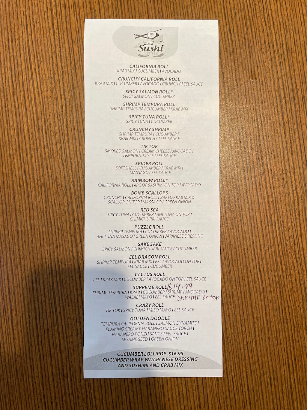 SUSHI LITTLE | restaurant | 5940 W Union Hills Dr suite d190, Glendale, AZ 85308, USA | 6026981016 OR +1 602-698-1016