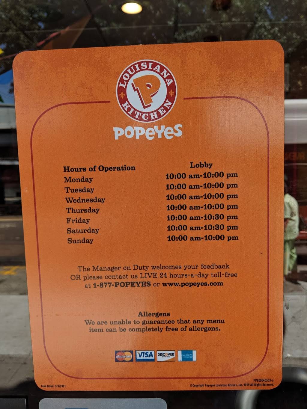 Popeyes Louisiana Kitchen | restaurant | 1110 Avenue U, Brooklyn, NY 11223, USA | 7183360087 OR +1 718-336-0087
