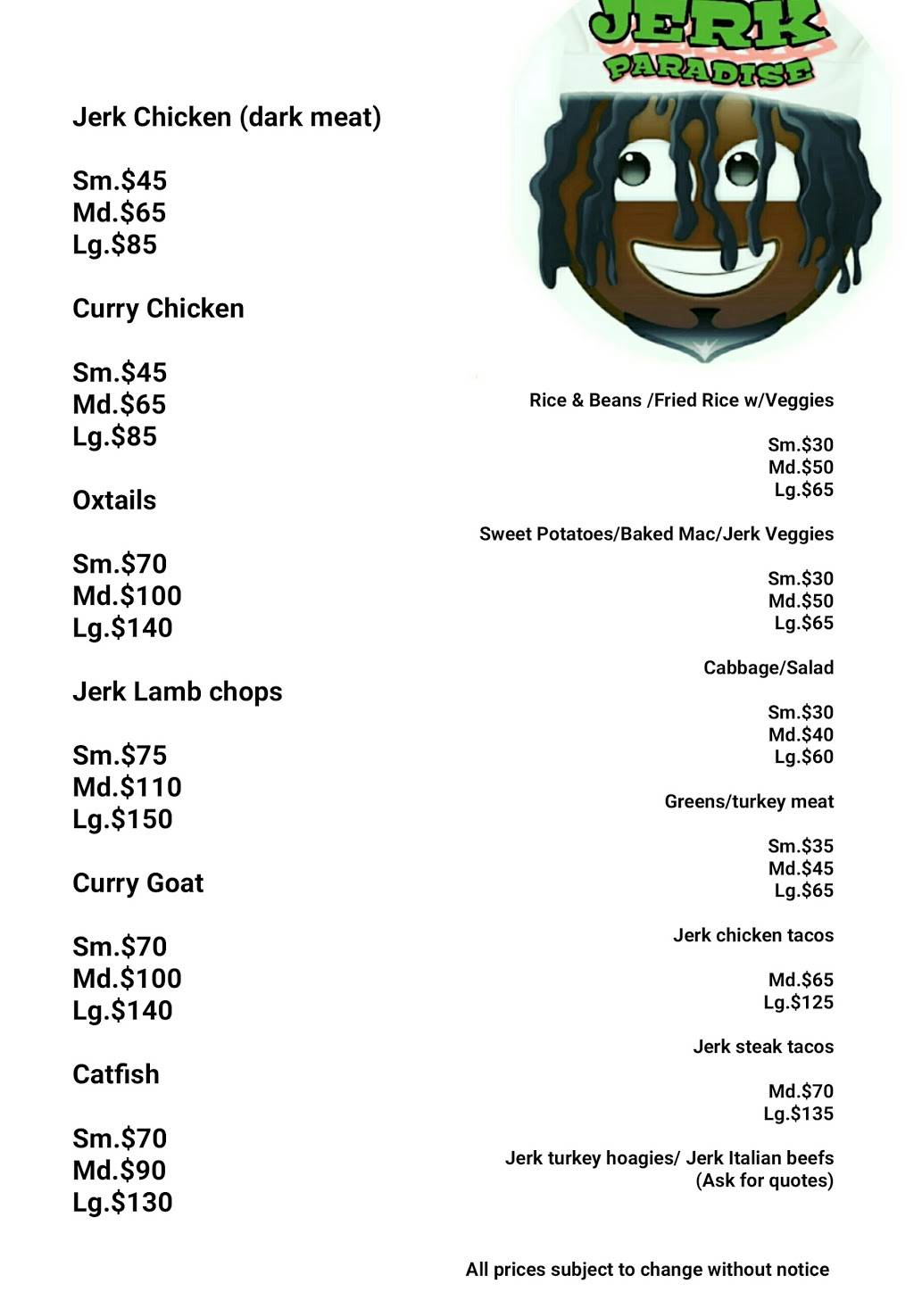 Jerk paradise | restaurant | 1713, 1115 S Park St, Madison, WI 53715, USA | 7739965880 OR +1 773-996-5880