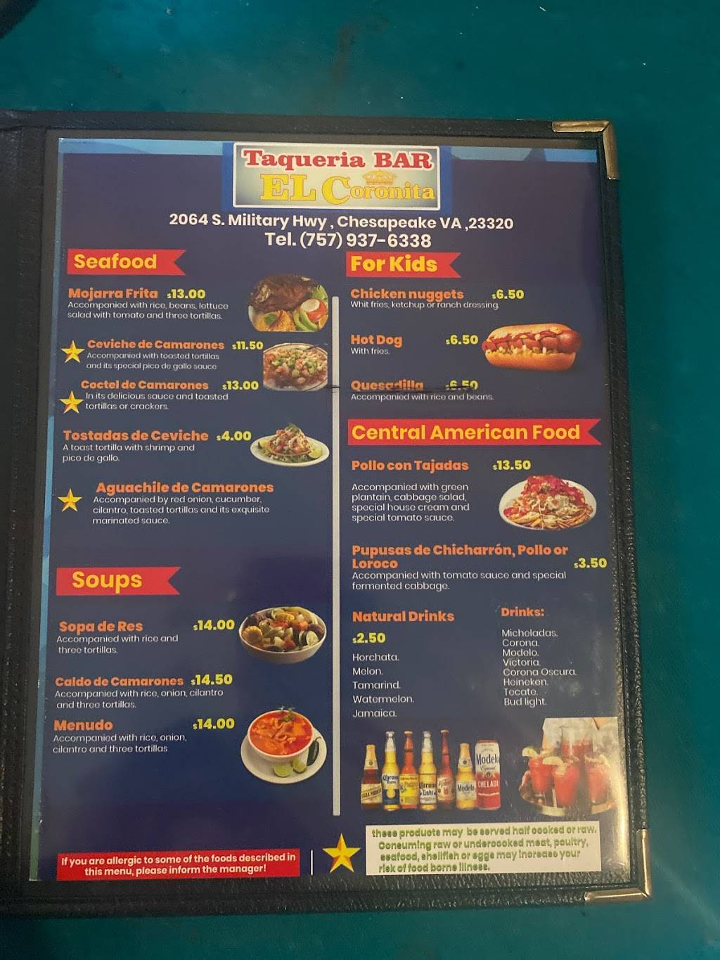 Taqueria Bar El Coronita | restaurant | 2064 S Military Hwy, Chesapeake, VA 23320, USA | 7579376338 OR +1 757-937-6338