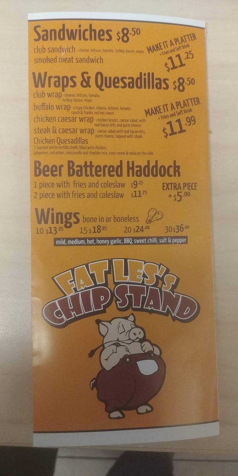 Fat Less Chip Stand | restaurant | 5657 Osgoode Main St, Osgoode, ON K0A 2W0, Canada | 6138260000 OR +1 613-826-0000